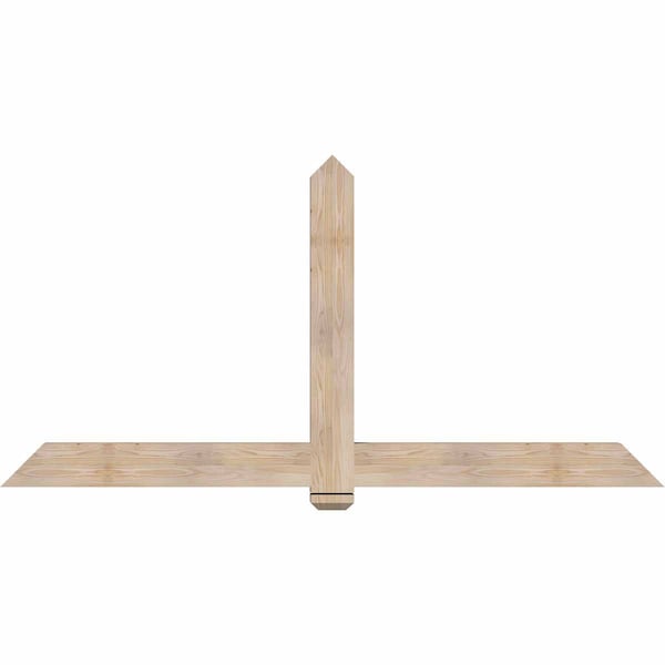 Ekena Millwork Eugene Smooth Timber Gable Bracket, Douglas Fir, 84"W x 42"H x 3 1/2"D x 5 1/2"F, 12/12 Pitch GBW084X42X0406EUG00SDF - main